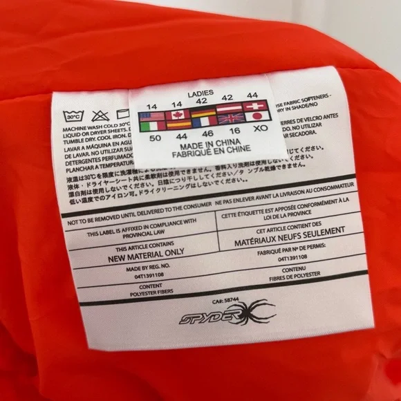 NEW Spyder Women Bright Red Ski Snowboard Snow Waterproof Pants Suit Size 14R - Picture 11 of 15
